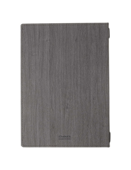 Porta Menu WOOD A4 (23,2x32 cm) - 2 buste (4 facciate) elastico nero - stampa bassorilievo - colore EBANO