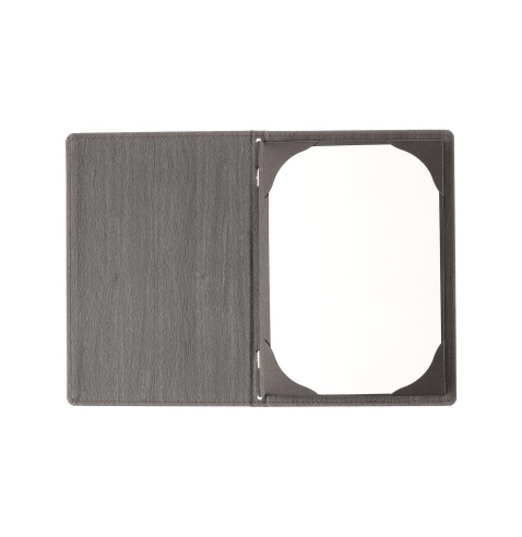 Porta Menu WOOD A5 (16,5x23,4 cm) - cornicetta (4 facciate) - stampa bassorilievo - colore EBANO