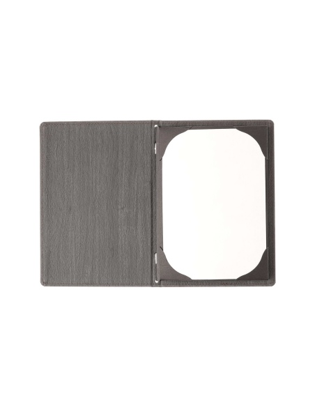 Porta Menu WOOD A5 (16,5x23,4 cm) - cornicetta (4 facciate) - stampa bassorilievo - colore EBANO