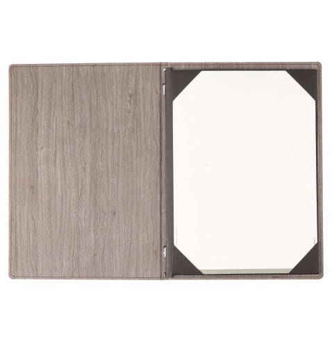 Porta Menu WOOD A4 (23,2x32 cm) - cornicetta (4 facciate) - stampa bassorilievo - colore NOCE