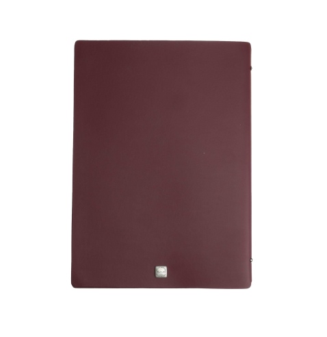OUTLET - Porta menu in vera pelle rigenerata - formato 23,2x31,8 cm (A4) - colore bordeaux - 2 buste
