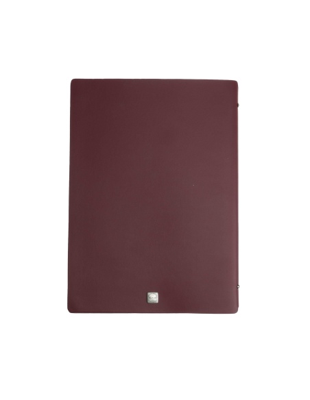 OUTLET - Porta menu in vera pelle rigenerata - formato 23,2x31,8 cm (A4) - colore bordeaux - 2 buste