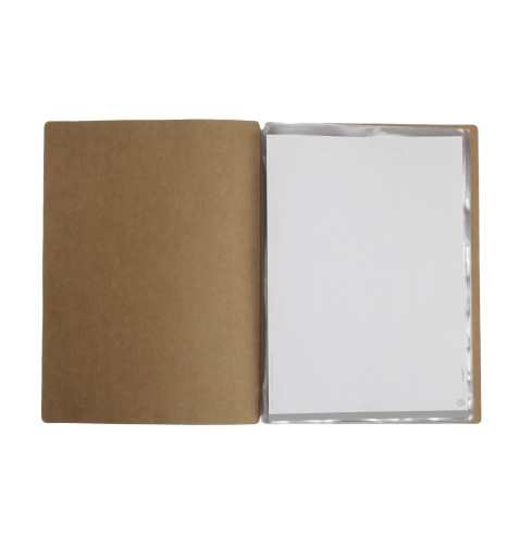 OUTLET - Porta menu in fibra di cellulosa - formato 23,2x31,8 cm (A4) - colore naturale - 2 buste - senza etichette