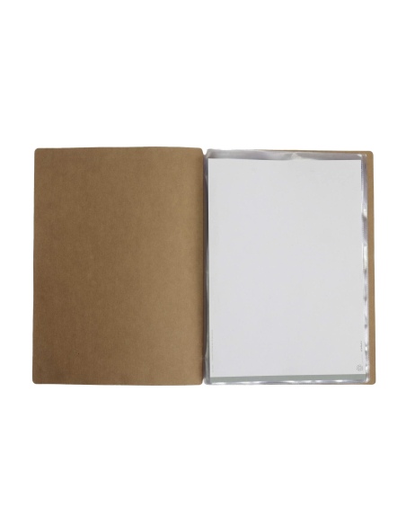 OUTLET - Porta menu in fibra di cellulosa - formato 23,2x31,8 cm (A4) - colore naturale - 2 buste - senza etichette