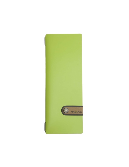 OUTLET - Porta menu in vera pelle rigenerata - formato 12,5x31,8 cm (CLUB) - colore verde - 2 buste