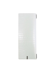OUTLET - Porta menu in vera pelle rigenerata - formato 12,5x31,8 cm (CLUB) - colore BIANCO KROKO - 2 buste 2