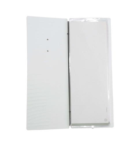 OUTLET - Porta menu in vera pelle rigenerata - formato 12,5x31,8 cm (CLUB) - colore BIANCO KROKO - 2 buste