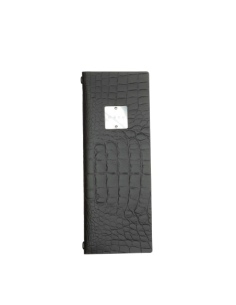 OUTLET - Porta menu in vera pelle rigenerata - formato 12,5x31,8 cm (CLUB) - colore cocco - 2 buste
