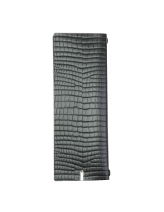 OUTLET - Porta menu in vera pelle rigenerata - formato 12,5x31,8 cm (CLUB) - colore NERO KROKO - 2 buste 2