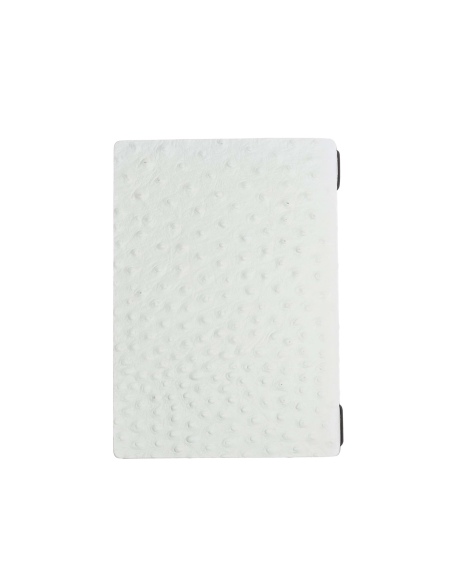 OUTLET - Porta menu in vera pelle rigenerata - formato 16,5x23,1 cm (GOLFO) - colore BIANCO STRUZZO - 2 buste