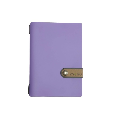 OUTLET - Porta menu in vera pelle rigenerata - formato 16,5x23,1 cm (GOLFO) - colore lilla - 2 buste