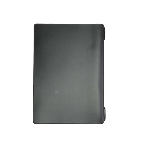 OUTLET - Porta menu in vera pelle rigenerata - formato 16,5x23,1 cm (GOLFO) - colore nero - 2 buste