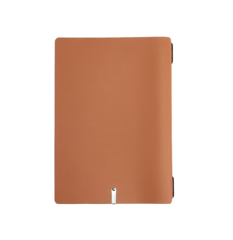 OUTLET - Porta menu in vera pelle rigenerata - formato 16,5x23,1 cm (GOLFO) - colore arancio - 2 buste