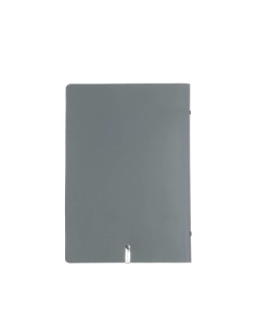 OUTLET - Porta menu in vera pelle rigenerata - formato 16,5x23,1 cm (GOLFO) - colore grigio - 2 buste 2