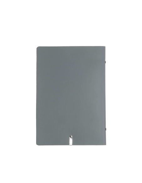 OUTLET - Porta menu in vera pelle rigenerata - formato 16,5x23,1 cm (GOLFO) - colore grigio - 2 buste