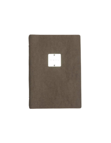 OUTLET - Porta menu in fibra di cellulosa - formato 16,5x23,1 cm (GOLFO) - colore marrone - 2 buste