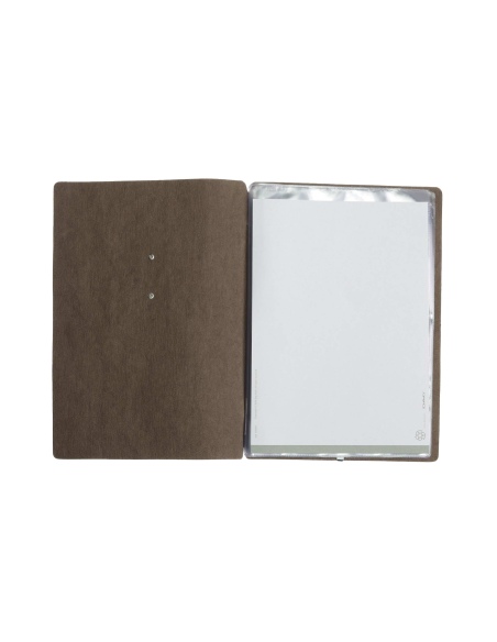 OUTLET - Porta menu in fibra di cellulosa - formato 16,5x23,1 cm (GOLFO) - colore marrone - 2 buste