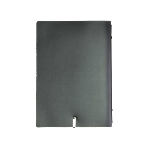 OUTLET - Porta menu in vera pelle rigenerata - formato 16,5x23,1 cm (GOLFO) - colore nero - 2 buste