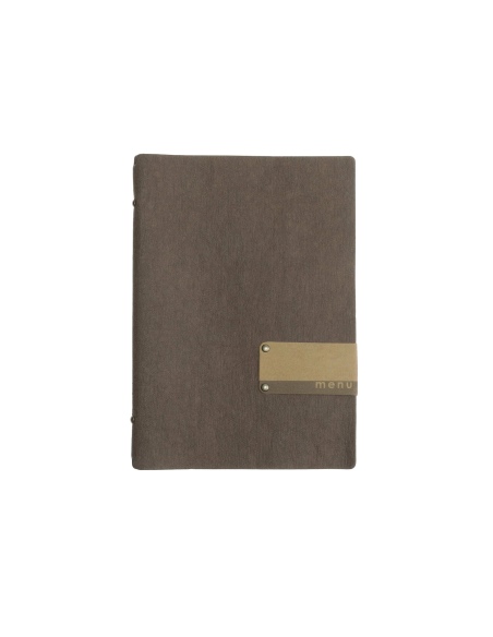 OUTLET - Porta menu in fibra di cellulosa - formato 16,5x23,1 cm (GOLFO) - colore marrone - 2 buste