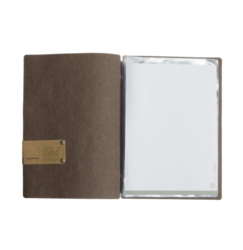 OUTLET - Porta menu in fibra di cellulosa - formato 16,5x23,1 cm (GOLFO) - colore marrone - 2 buste