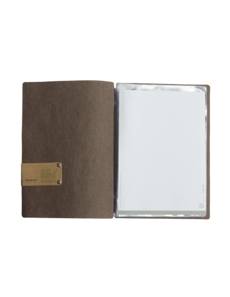 OUTLET - Porta menu in fibra di cellulosa - formato 16,5x23,1 cm (GOLFO) - colore marrone - 2 buste
