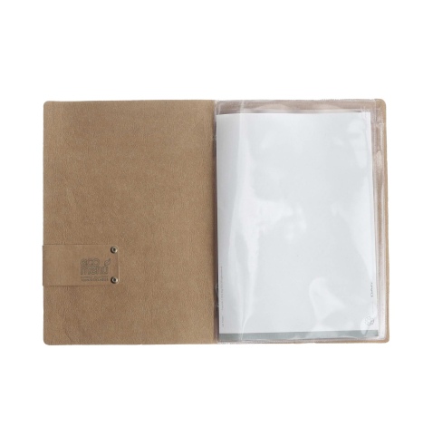 OUTLET - Porta menu in fibra di cellulosa - formato 16,5x23,1 cm (GOLFO) - colore naturale - 2 buste