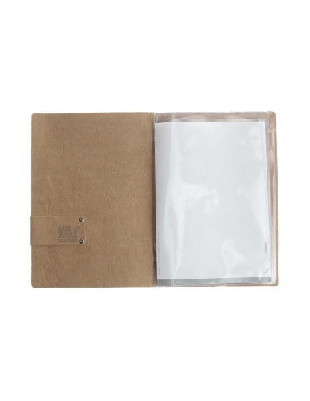 OUTLET - Porta menu in fibra di cellulosa - formato 16,5x23,1 cm (GOLFO) - colore naturale - 2 buste