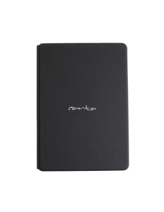 OUTLET - Porta menu in PVC termosaldato - formato A4 - colore nero - 6+2 buste - scritta carta
