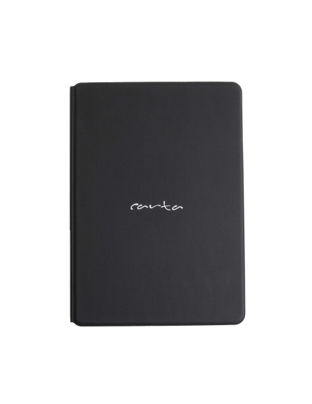 OUTLET - Porta menu in PVC termosaldato - formato A4 - colore nero - 6+2 buste - scritta carta