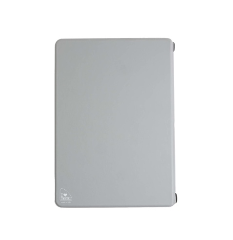 OUTLET - Porta menu in PVC termosaldato - formato A4 - colore grigio - scritta vini - solo elastico