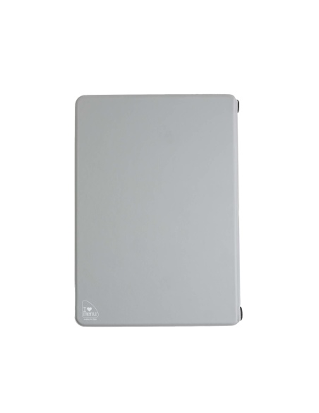OUTLET - Porta menu in PVC termosaldato - formato A4 - colore grigio - scritta vini - solo elastico