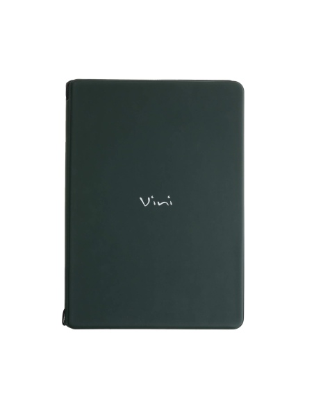 OUTLET - Porta menu in PVC termosaldato - formato A4 - colore verde - scritta vini - solo elastico