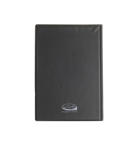 OUTLET - Porta menu in PVC termosaldato - formato GOLFO - colore ardesia - 4+2 buste - scritta vini