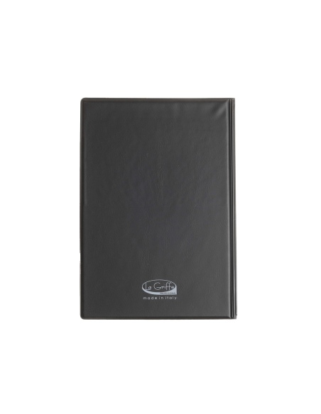 OUTLET - Porta menu in PVC termosaldato - formato GOLFO - colore ardesia - 4+2 buste - scritta vini