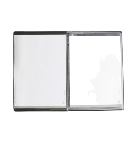 OUTLET - Porta menu in PVC termosaldato - formato GOLFO - colore ardesia - 4+2 buste - scritta vini