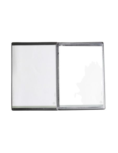 OUTLET - Porta menu in PVC termosaldato - formato GOLFO - colore ardesia - 4+2 buste - scritta vini