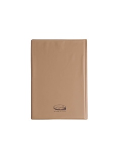 OUTLET - Porta menu in PVC termosaldato - formato GOLFO - colore senape - 4+2 buste - scritta vini 2