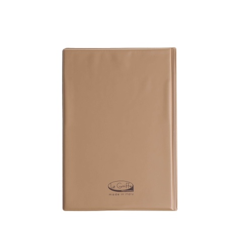 OUTLET - Porta menu in PVC termosaldato - formato GOLFO - colore senape - 4+2 buste - scritta vini