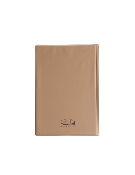 OUTLET - Porta menu in PVC termosaldato - formato GOLFO - colore senape - 4+2 buste - scritta vini