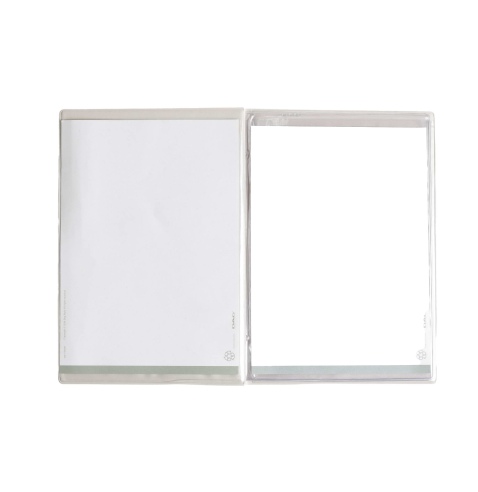OUTLET - Porta menu in PVC termosaldato - formato GOLFO - colore tortora - 4+2 buste - scritta vini