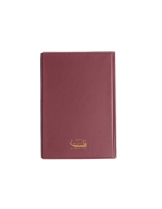 OUTLET - Porta menu in PVC termosaldato - formato GOLFO - colore vinaccia - 4+2 buste - scritta vini 2