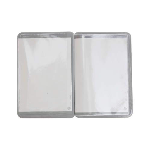 OUTLET - Porta menu in PVC termosaldato - formato GOLFO - colore grigio - 6+2 buste - scritta vini