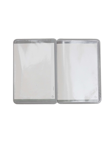 OUTLET - Porta menu in PVC termosaldato - formato GOLFO - colore grigio - 6+2 buste - scritta vini