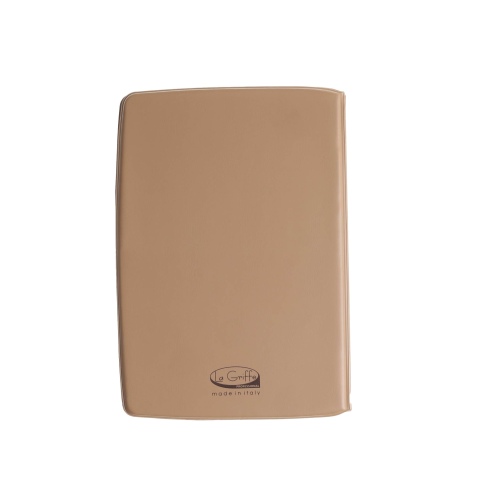 OUTLET - Porta menu in PVC termosaldato - formato GOLFO - colore senape - 6+2 buste - scritta vini