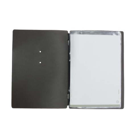 OUTLET - Porta menu in vera pelle rigenerata - formato 16,5x23,1 cm (GOLFO) - colore marrone - 2 buste