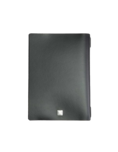 OUTLET - Porta menu in vera pelle rigenerata - formato 16,5x23,1 cm (GOLFO) - colore nero - 2 buste 2