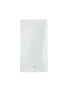 OUTLET - Porta menu in vera pelle rigenerata - formato 12,5x24,1 cm (POPIS) - colore BIANCO KROKO - 2 buste 2