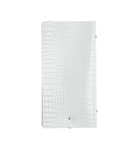 OUTLET - Porta menu in vera pelle rigenerata - formato 12,5x24,1 cm (POPIS) - colore BIANCO KROKO - 2 buste