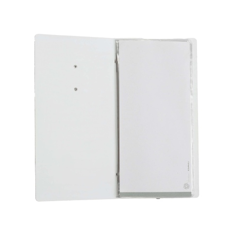 OUTLET - Porta menu in vera pelle rigenerata - formato 12,5x24,1 cm (POPIS) - colore BIANCO KROKO - 2 buste