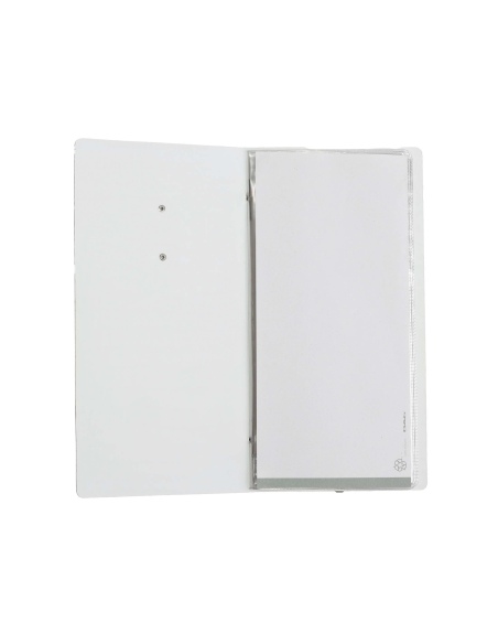 OUTLET - Porta menu in vera pelle rigenerata - formato 12,5x24,1 cm (POPIS) - colore BIANCO KROKO - 2 buste